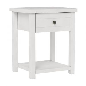 Living Essentials by Hillsdale - Harmony Wood Accent Table, Matte White - 5271-880