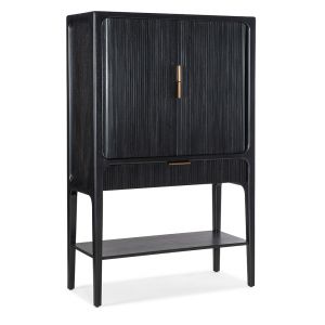 M Furnishings - Archer Tambour Cabinet - Black - M22-50330-99