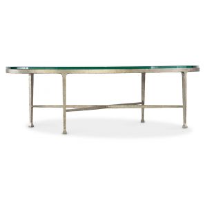 M Furnishings - Cora Glass Top Oval Coffee Table - M14-80211-95