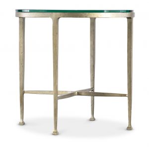 M Furnishings - Cora Glass Top Round Side Table - M14-80113-95