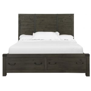 Magnussen - Abington King Panel Bed with Storage in Weathered Charcoal - B3804-65