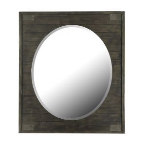 Magnussen - Abington Portrait Oval Mirror in Weathered Charcoal - B3804-43