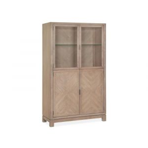 Magnussen - Ainsley Display Cabinet in Cerused Khaki - D5333-08