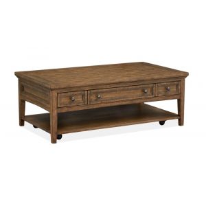 Magnussen - Bay Creek Rectangular Cocktail Table with Casters in Toasted Nutmeg - T4398-43