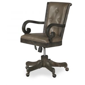 Magnussen - Bellamy Fully Upholstered Desk Chair in Weathered Peppercorn - H2491-83