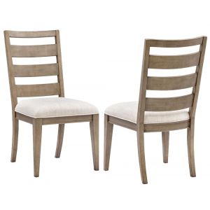 Magnussen - Bellevue Manor Dining Side Chair with Upholstered Seat in Bisque & Weathered Shutter - (Set of 2) - D4353-62