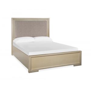 Magnussen - Chantelle Complete Queen Panel Bed with Upholstered Headboard in Champagne - B5313-55