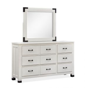 Magnussen - Harper Springs Drawer Dresser and Landscape Mirror Set in Silo White - B5321-20_40