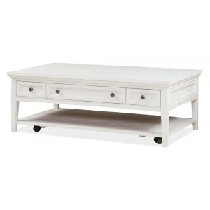 Magnussen - Heron Cove Rectangular Cocktail Table with Casters in Chalk White - T4400-43