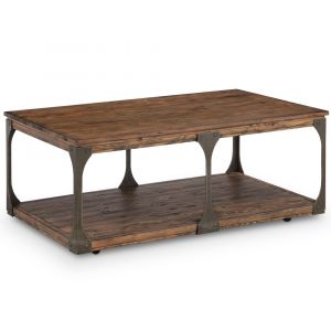 Magnussen - Montgomery Industrial Reclaimed Wood Coffee Table with Casters in Bourbon finish - T4112-43