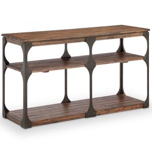 Magnussen - Montgomery Industrial Reclaimed Wood Rectangular Entryway Table in Bourbon finish - T4112-73