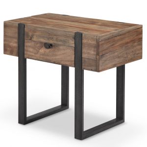 Magnussen - Prescott Modern Reclaimed Wood Chairside End Table in Rustic Honey - T4344-10