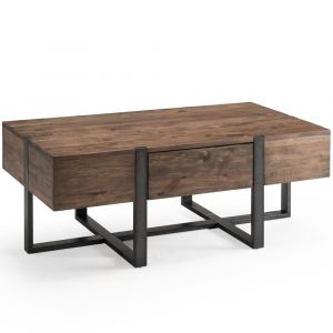 Magnussen - Prescott Modern Reclaimed Wood Condo Rectangular Coffee Table in Rustic Honey - T4344-44
