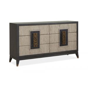Magnussen - Ryker Double Drawer Dresser in Nocturn Black and Coventry Grey - B5013-22