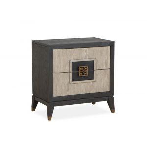 Magnussen - Ryker Drawer Nightstand in Nocturn Black and Coventry Grey - B5013-01