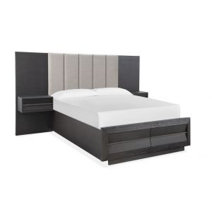 Magnussen - Wentworth Village Complete Queen Wall Upholstered Bed w/ Storage Footboard - B4995-50G
