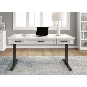 Martin Furniture - Abby - Modern Electric Sit/Stand Desk, Wood Adjustable Office Desk, White - IMAY384T-KIT