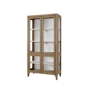 Martin Furniture - Bluff Point - Modern Wood Dining Display Cabinet, Kitchen Storage, Bookcase, Brown - IMBL4078