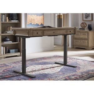 Martin Furniture - Bristol - Traditional Wood Electronic Sit/Stand Desk, Standing Desk, Adjustable Desk, Light Brown - IMBR384T-KIT