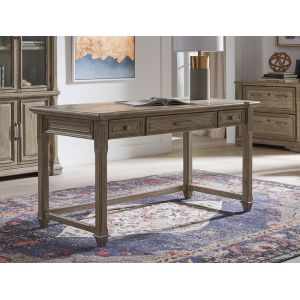 Martin Furniture - Bristol - Traditional Wood Writing Desk, Office Desk, Storage Table, Light Brown - IMBR384