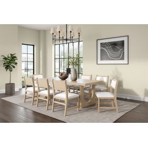 Martin Furniture - Canyon Drive - Modern Wood Rectangular Kitchen Dining Table with Eight Chairs, Light Brown - IMCD7840KIT9