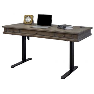 Martin Furniture - Carson Wood Electronic Sit/Stand Desk, Gray - IMCA384T-Kit