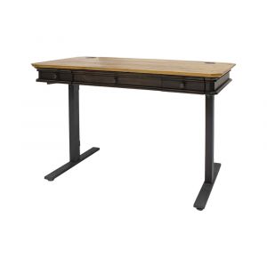 Martin Furniture - Sonoma Executive Electric Sit/Stand Desk With Solid Plank Top, Brown - IMSA384T-KIT