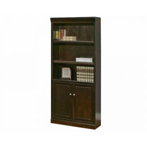 Martin Furniture - Fulton Executive Wood Bookcase With Doors, Brown - FL3072D