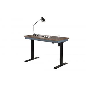 Martin Furniture - Soho Farmhouse Electric Sit/Stand Desk, Blue - IMFT384TB-Kit