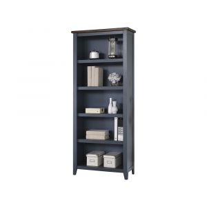 Martin Furniture - Soho Farmhouse Open Wood Bookcase, Blue - IMFT3072B