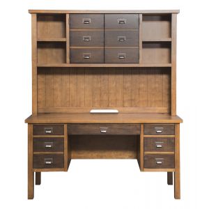 Martin Furniture - Heritage Wood Credenza and Hutch with Doors, Brown - IMHE660_662