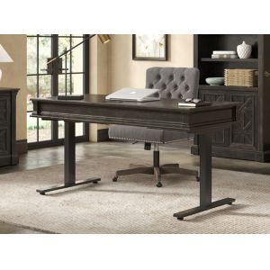 Martin Furniture - Kingston - Traditional Wood Electronic Sit/Stand Desk, Standing Desk, Adjustable Desk, Dark Brown - IMKN384T-KIT