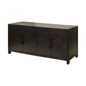 Martin Furniture - Montclair - Modern Wood Sideboard, Dining Storage, TV Stand, Entertainment Console, Bar Cabinet, Fully Assembled, Black - IMMO370