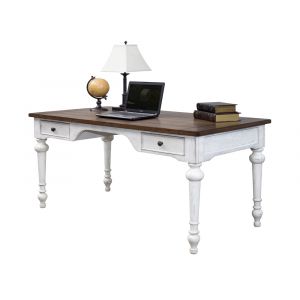 Martin Furniture - Durham Rustic Wood Partners Desk, White - IMDU386