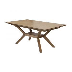 Martin Furniture - Shelby - Mid-Century Modern Wood Rectangular Extension Kitchen Dining Table, Brown - IMSY7240