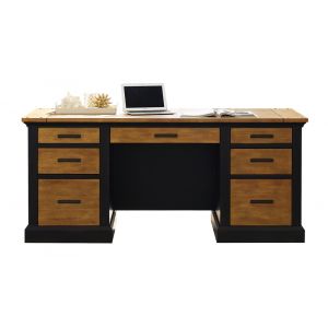 Martin Furniture - Toulouse Executive Desk, Black - IMTE680