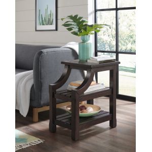 Martin Svensson Home -  Barn Door Chairside Table with Power, Espresso - 890278