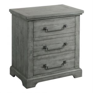 Martin Svensson Home -  Beach House 2 Drawer Nightstand with Security Lock, Dove Grey - 6804123