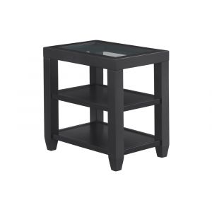 Martin Svensson Home- Cordero Glass Top Chairside Table, Black -830272