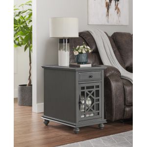 Martin Svensson Home -  Elegant Chairside Table with Power, Grey - 810078