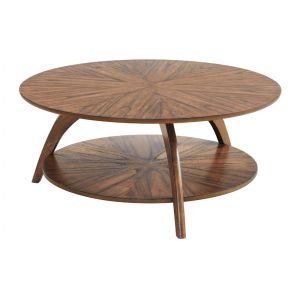 Martin Svensson Home - LAX 36'' Round Coffee Table with Storage in Warm Nutmeg - 8110324