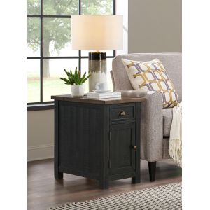 Martin Svensson Home -  Monterey Chairside Table with Power, Black and Brown - 890672