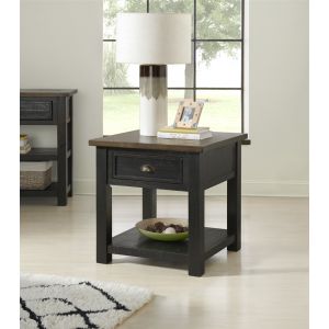 Martin Svensson Home -  Monterey End Table, Black and Brown - 890632