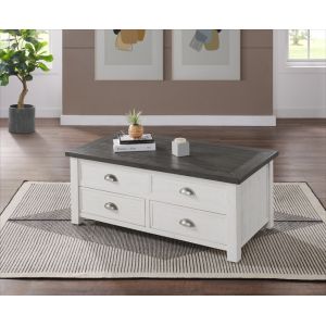 Martin Svensson Home- Monterey Lift Top Coffee Table, White Stain and Grey -890619