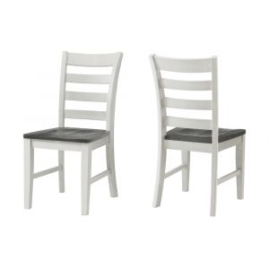 Martin Svensson Home -  Monterey Solid Wood Dining Chair (Set of 2), White Stain and Grey - 5908933
