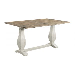 Martin Svensson Home -  Napa Pedestal Flip Top Sofa Table, White Stain and Reclaimed Natural - 860156