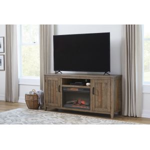 Martin Svensson Home -  Napa TV Stand with Electric Fireplace, Natural - 909164F