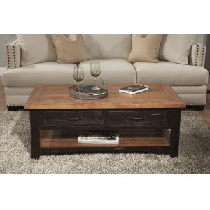 Martin Svensson Home -  Rustic Coffee Table, Antique Black and Honey Tobacco - 890125