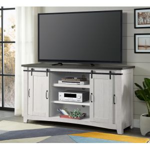 Martin Svensson Home -  Rustic Hampton TV Stand, White Stain with Grey Stain Top - 90901