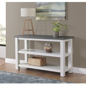 Martin Svensson Home -  Space Saver Solid Wood Sofa Console Table, White Stain and Grey - 899945
